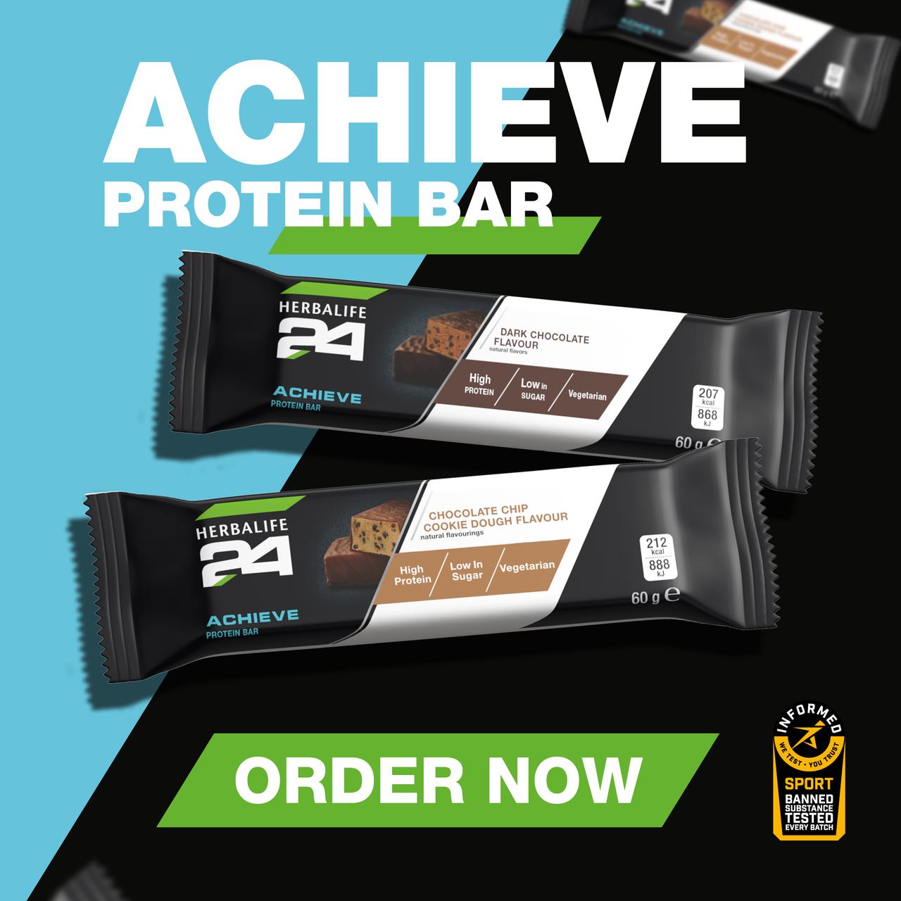 Herbalife H24 Achieve Bar (6 x 60g bars per box)